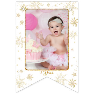 Bannière À Fanions Nutcracker Onederland 1er anniversaire Photo Jalon