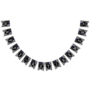 Bannière À Fanions Officier de police sur mesure Retraite de ligne Bl