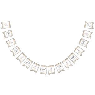 Bannière À Fanions Oie aquarelle 1er anniversaire