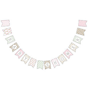 Bannière À Fanions Oiseaux baby showers