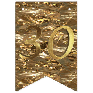 Bannière À Fanions Or l'épousant d'anniversaire d'anniversaire du