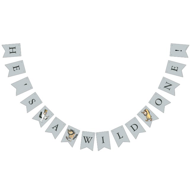 Bannière À Fanions Où les choses sauvages sont 1er anniversaire (Tout)