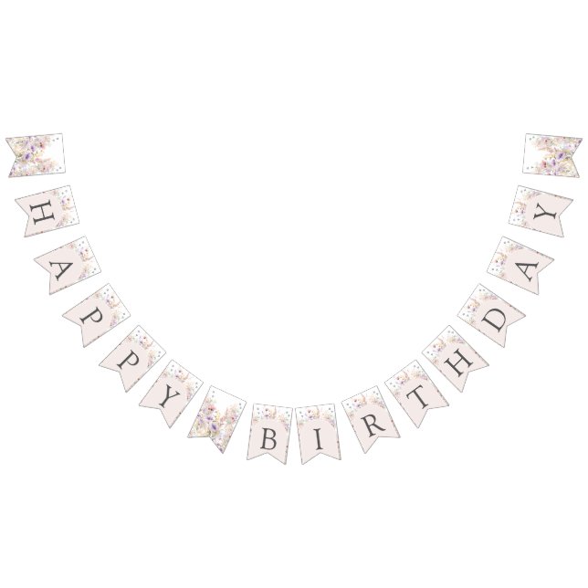 Bannière À Fanions Our Little Wildflower 1st Birthday Banner (Tout)