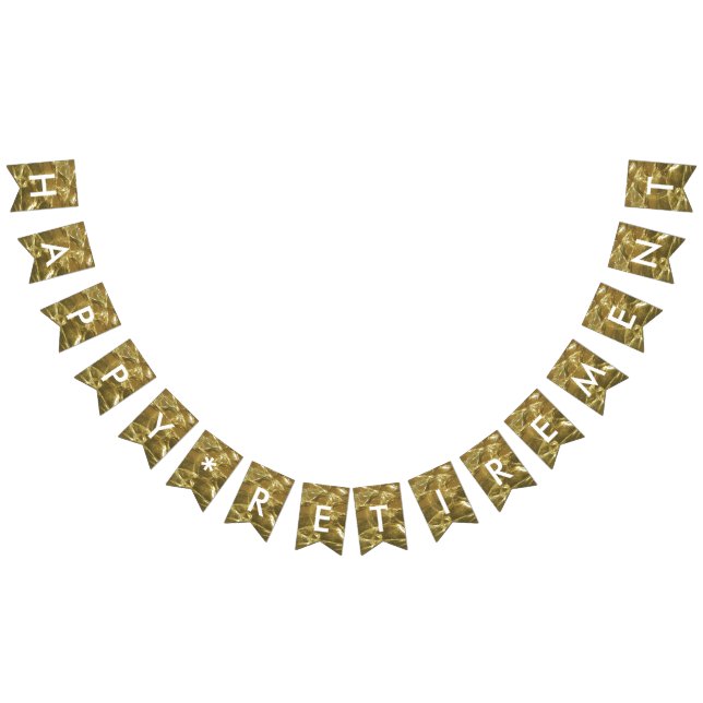 Bannière À Fanions Partie blanche de parties scintillantes d'or (Tout)