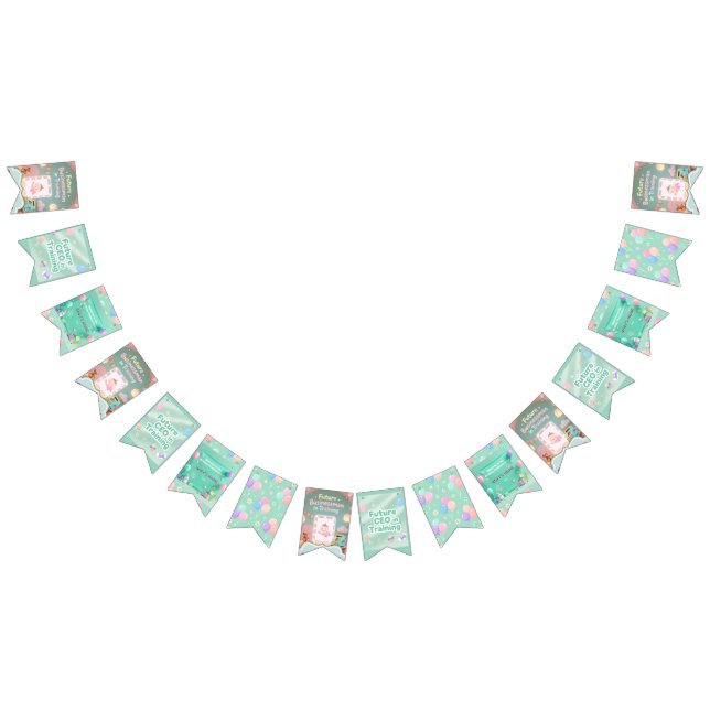 Bannière À Fanions Pastel Green Baby Birthday Bunting Flags (Tout)