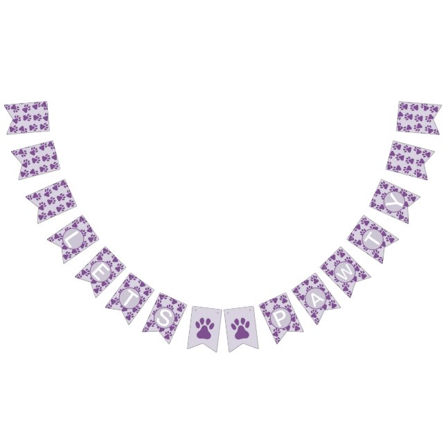 Bannière À Fanions Pawprints Party (Tout)