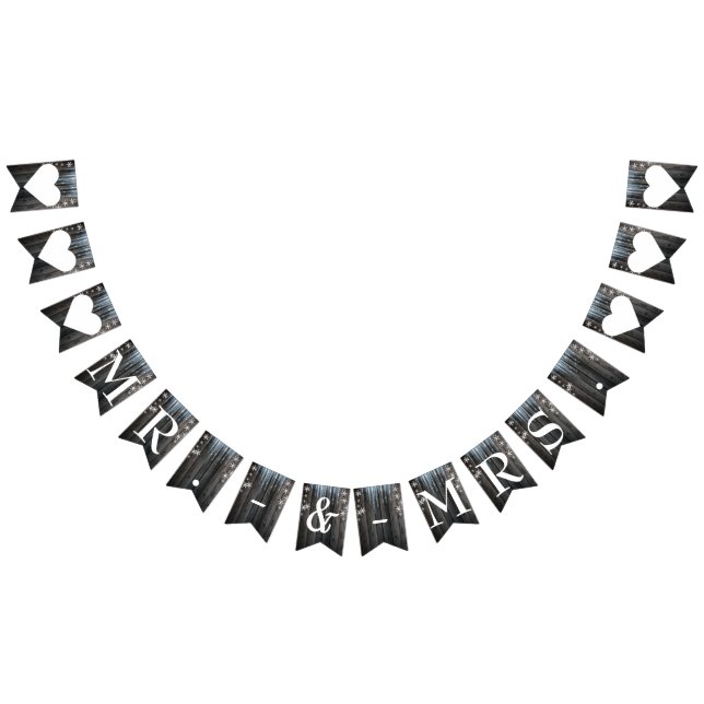 Bannière À Fanions Pays des merveilles hivernales Mariage de M. et Mm (Tout)