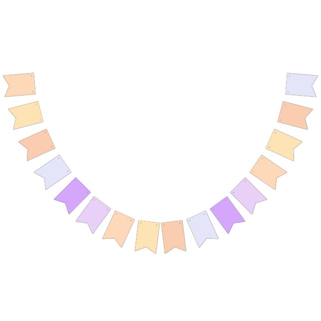Bannière À Fanions Peach to Lavender Purple Gradient (Tout)