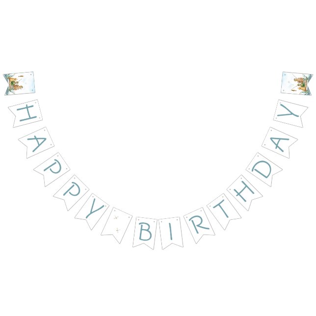 Bannière À Fanions Pêche en famille : 1er anniversaire d'un garçon (Tout)