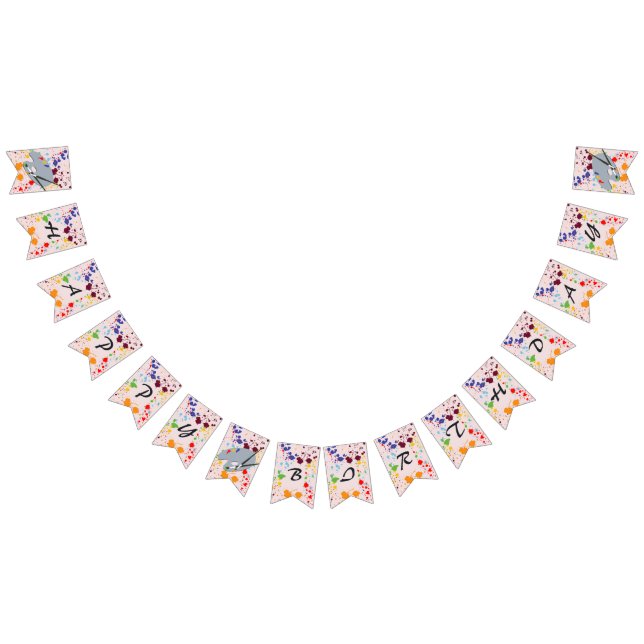 Bannière À Fanions Peinture Anniversaire Fête Colorée (Tout)