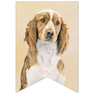 Bannière À Fanions Peinture de Welsh Springer Spaniel - Art canin ori