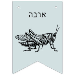 Bannière À Fanions Pesach Plagues pour Seder