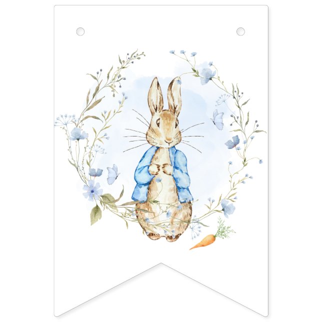 Bannière À Fanions Peter Rabbit C'est un Baby shower garçon (Deuxième drapeau)