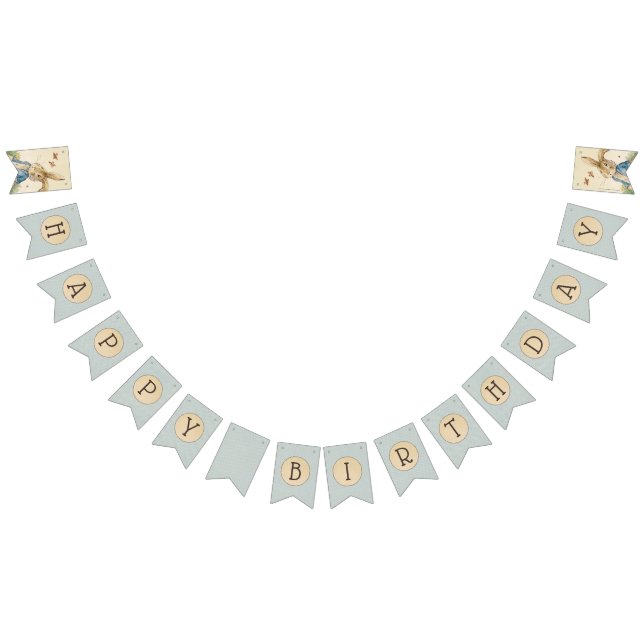 Bannière À Fanions Peter Rabbit | Premier anniversaire du bébé (Tout)