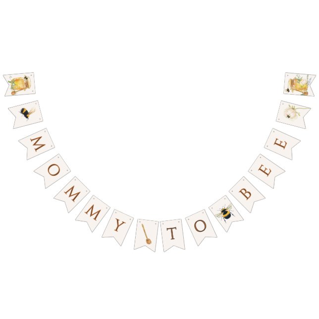 Bannière À Fanions Petit Baby shower de miel doux (Tout)