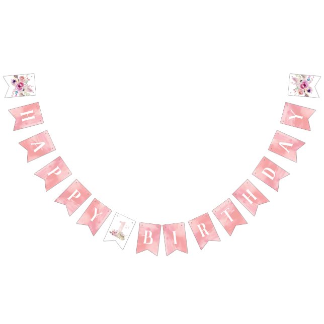 Bannière À Fanions Petit Cerf Joyeux Premier Anniversaire (Tout)