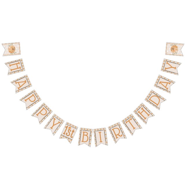 Bannière À Fanions Petit Citrouille Feuilles d'automne automne 1er an (Tout)