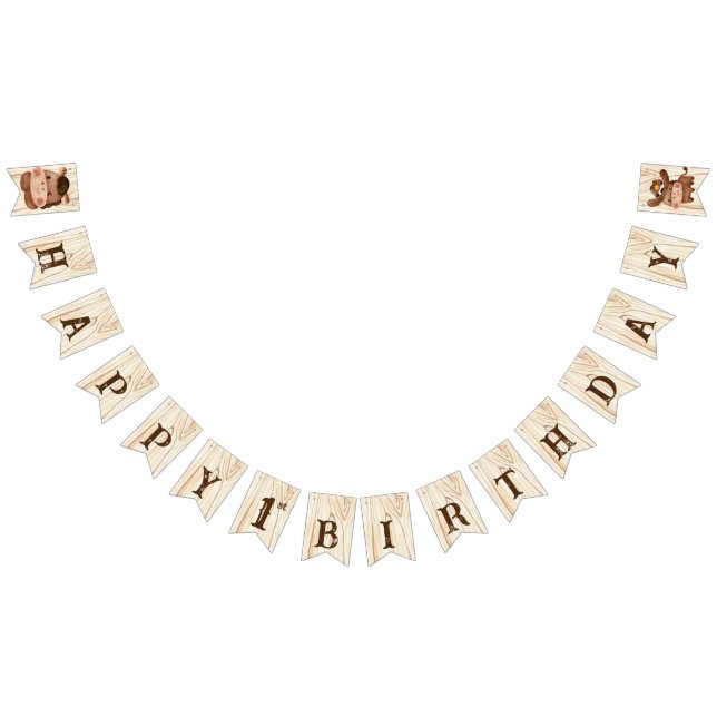 Bannière À Fanions Petit cowboy 1er rodéo fête d'anniversaire rustiqu (Tout)