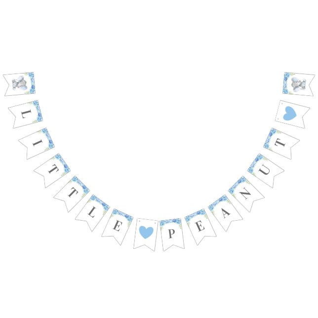 Bannière À Fanions Petit Garçon Cacahuète Éléphant Bleu Sprinkle de d (Tout)
