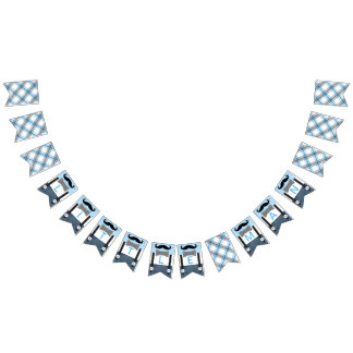Bannière À Fanions Petit homme bébé bleu marine garçon baby shower