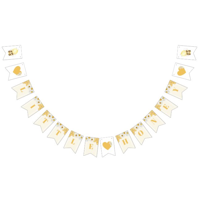 Bannière À Fanions Petit Miel Bumblebee Baby shower d'abeilles saupou (Tout)