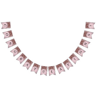 Bannière À Fanions Pink Flower Bunting Flag