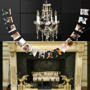 Bannière À Fanions Pink Gold Photo Graduation ou fête d'anniversaire