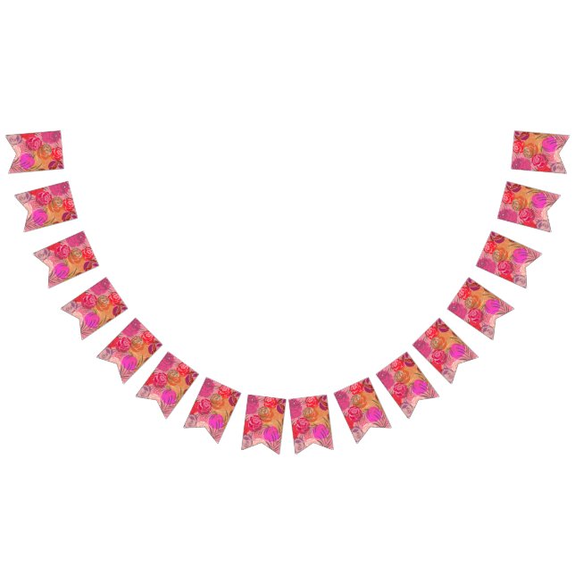 Bannière À Fanions Pink plants (Tout)