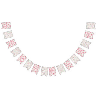 Bannière À Fanions Pink Watercolor Roses bunting banner