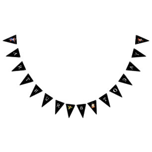 Bannière À Fanions Pirate anniversaire thème fête trésor perroquet