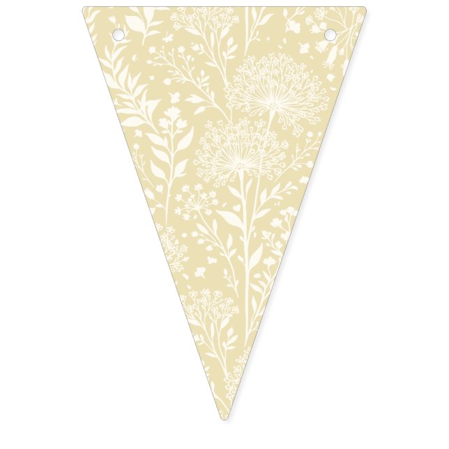 Bannière À Fanions Pissenlit doux Neutre - Blé doré (Premier drapeau)