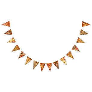 Bannière À Fanions Pizza Shop Pizza Party Variété Fromage