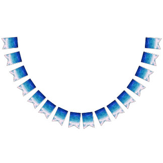 Bannière À Fanions Plage de la mer bleue