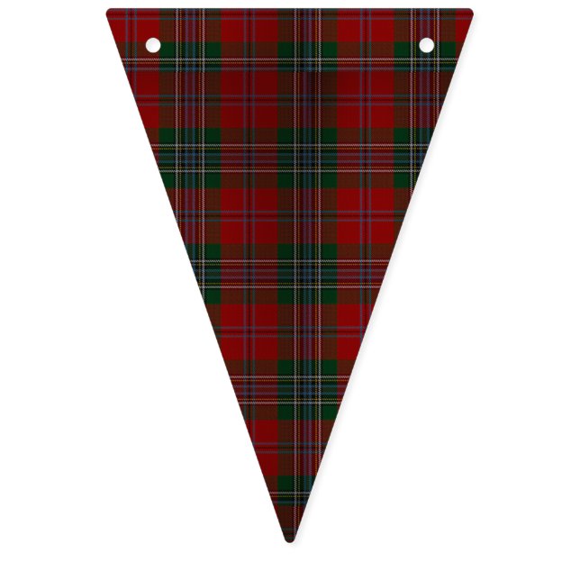 Bannière À Fanions Plaid de rouge de Noël (Premier drapeau)