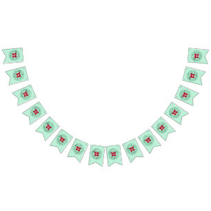 Bannière À Fanions PLEIN COMME DES CHERRIES Cachet Vintage rétro sur