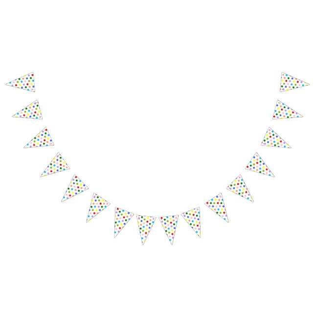 Bannière À Fanions Point de polka coloré (Tout)