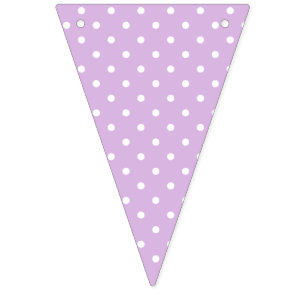 Bannière À Fanions Pointillisme Classique Blanc - Lilas Doux