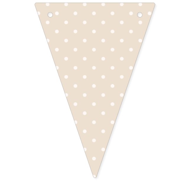 Bannière À Fanions Points de polka de printemps Classique | Lin soyeu (Premier drapeau)