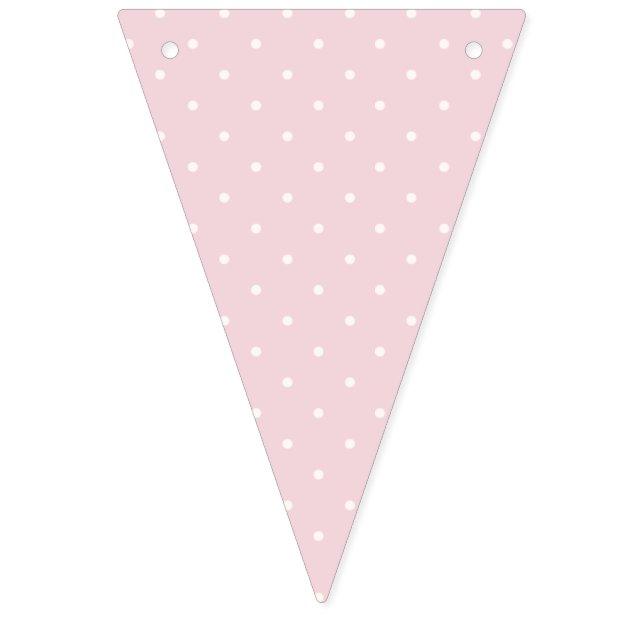 Bannière À Fanions Points de printemps Mcro | Douce rose pâle (Premier drapeau)