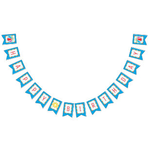 Bannière À Fanions Pool Party Beach Ball Anniversaire Bunthday