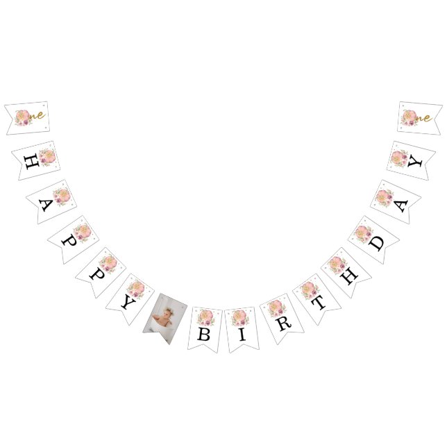 Bannière À Fanions Premier Citrouille d'anniversaire de Thanksgiving (Tout)