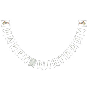 Bannière À Fanions Première fête de la fille Eucalyptus