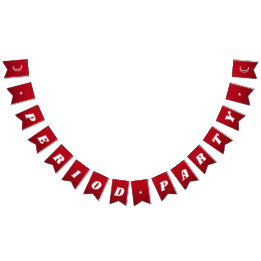 Bannière À Fanions Première Période Cute Dark Red Super Lettres