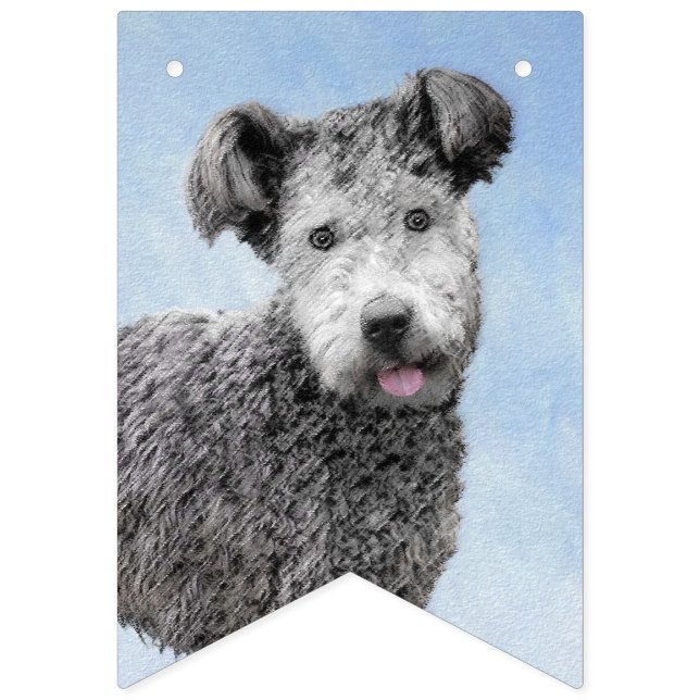 Bannière À Fanions Pumi Peinture - Cute Original Chien Art (Premier drapeau)