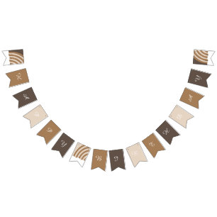 Bannière À Fanions Ranbows modernes tonalités Terre Joyeux Anniversai