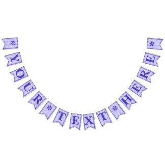 Bannière À Fanions Rayures et machaon pourpres de modèle de fleurs