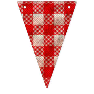 Bannière À Fanions Regard Checkered de toile de jute de motif de