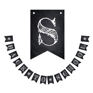 Bannière À Fanions Retour à l'école en tableau noir Décoration de cla