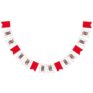 Bannière À Fanions Roi et Reine des Coeurs