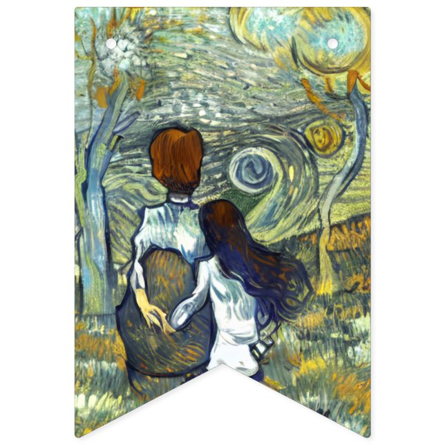 BANNIÈRE À FANIONS ROMANCE (Premier drapeau)